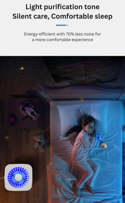 Purificateur d'air avec Filtre HEPA et Charbon Actif