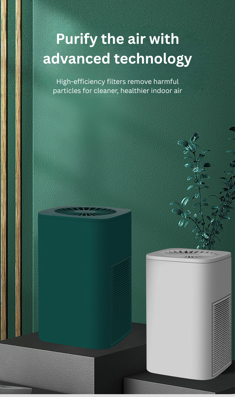 Smart Air Purifier with HEPA & Activated Carbon Filtration