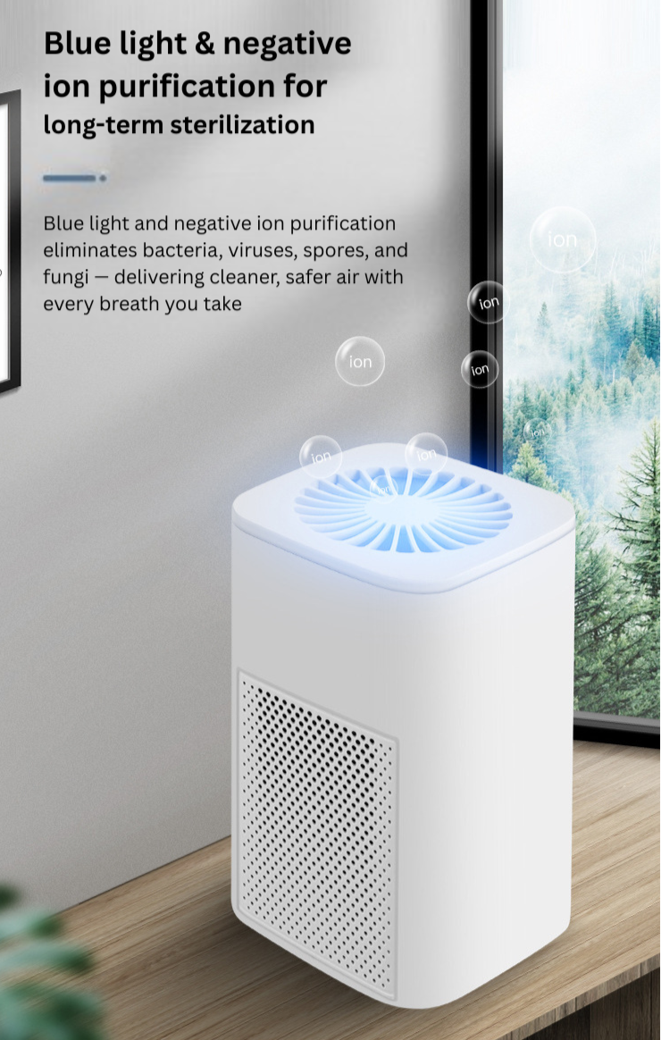 Purificateur d'air avec Filtre HEPA et Charbon Actif