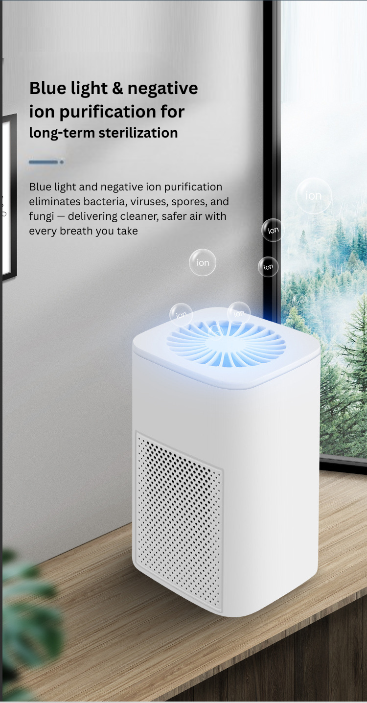 Smart Air Purifier with HEPA & Activated Carbon Filtration