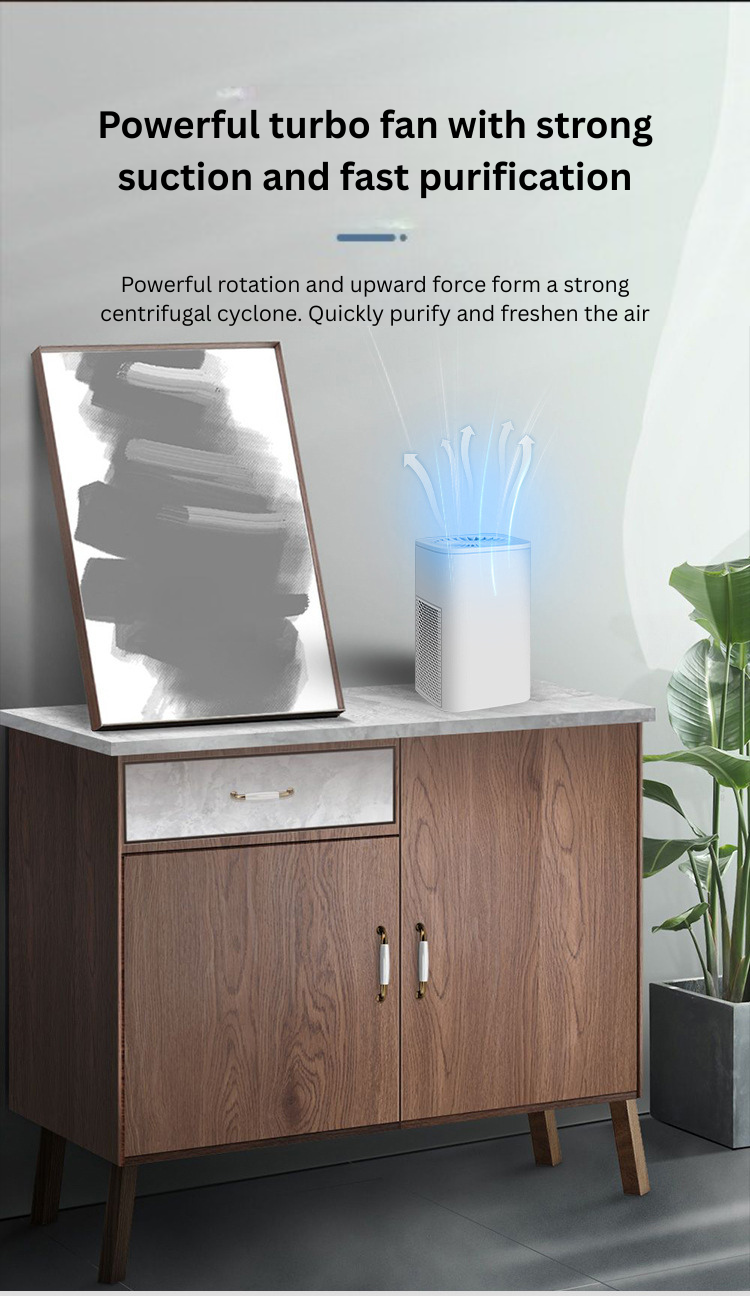 Smart Air Purifier with HEPA & Activated Carbon Filtration