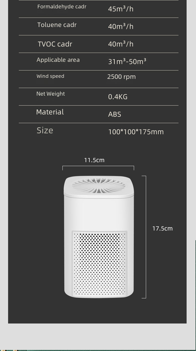 Smart Air Purifier with HEPA & Activated Carbon Filtration