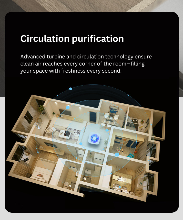 Smart Air Purifier with HEPA & Activated Carbon Filtration